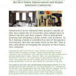 Best Home Improvement Solutions